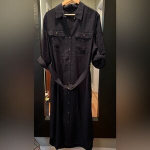 J. Crew navy shirt dress